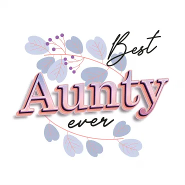 Design Pernă Mesaj Mov Best Aunty Cadou Drăguț Femei Mătușă