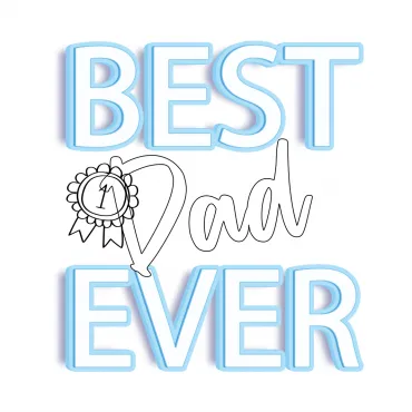 Design Pernă Mesaj Albastru Best Dad Cadou Drăguț Bărbați Tata