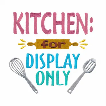 Design Șorț Brodat Text Kitchen Cadou Special Femei Bărbați Bucătar Cofetar Bucătărie