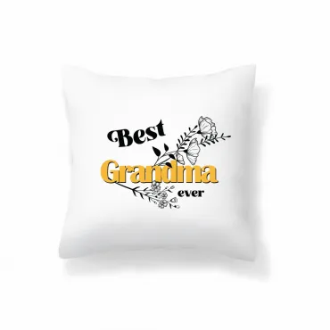 Pernă Best Grandma Flori Cadou Special Femei Bunica