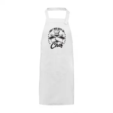 Șorț Brodat Text Don't Mess With The Chef Cadou Special Femei Bărbați Bucătar Grill Barbeque