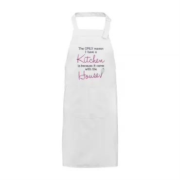 Șorț Brodat Text Kitchen Cadou Special Femei Bărbați Bucătar Cofetar Bucătărie