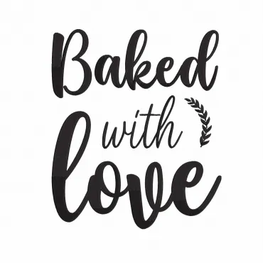 Design Șorț Brodat Text Baked with Love Cadou Special Femei Bărbați Bucătar Cofetar Bucătărie
