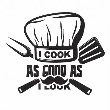 Design Șorț Brodat Text Hot Stuff Cadou Special Bărbați Bucătar Grill Barbeque Petrecere