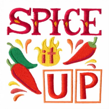 Design Șorț Brodat Text Spice it up Cadou Special Femei Bărbați Bucătar Bucătărie Grill Barbeque Petrecere