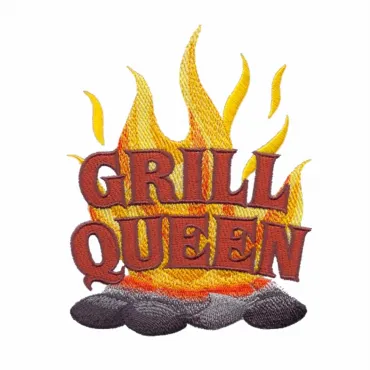Design Șorț Brodat Text Grill Queen Cadou Special Femei Bucătar Bucătărie Grill Barbeque Petrecere