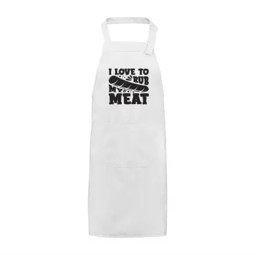 Șorț Brodat Text My Meat Cadou Special Amuzant Bărbați Bucătar Grill Barbeque Petrecere